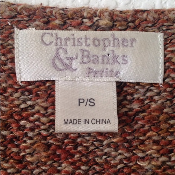 FINAL MARKDOWN Ladies' Christopher & Banks Petite Cardigan small - Picture 3 of 5